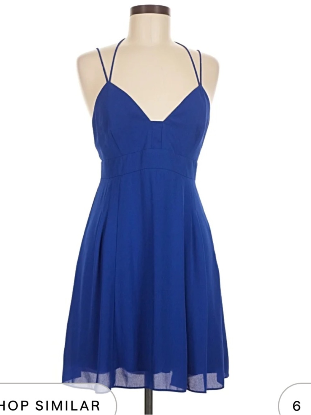 Express Royal Blue Strappy Cami Dress